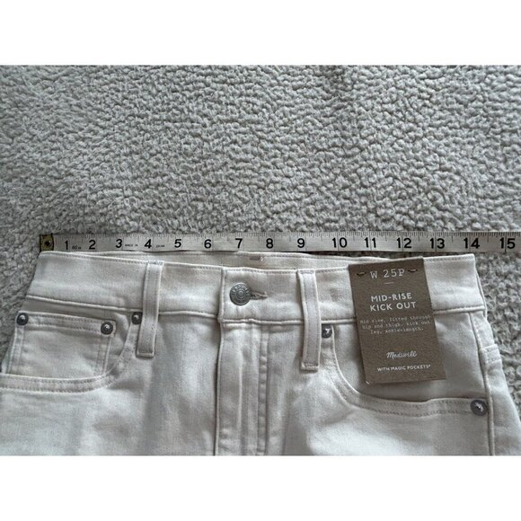 Madewell Womens Mid Rise Kick Out Ankle Length Jeans Vintage Canvas Size 25 P - Picture 7 of 10